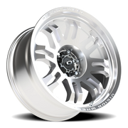 Vision 409 20x9.5 -18 6x139.7mm 110mm Machined Silver Black Center Cap-Milled Machined Cap