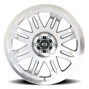 Vision 409 20x9 +12 6x120mm 67.1mm Machined Silver Black Center Cap-Milled Machined Cap