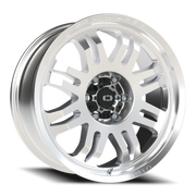 Vision 409 20x9 +12 6x139.7mm 110mm Machined Silver Black Center Cap-Milled Machined Cap