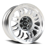 Vision 409 17x8.5 +0 6x139.7mm 110mm Machined Silver Black Center Cap-Milled Machined Cap