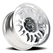 Vision 409 17x8.5 +0 6x139.7mm 110mm Machined Silver Black Center Cap-Milled Machined Cap