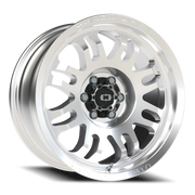 Vision 409 17x8.5 +0 6x114.3mm 71.5mm Machined Silver Black Center Cap-Milled Machined Cap