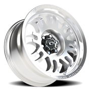 Vision 409 17x8.5 +0 6x114.3mm 71.5mm Machined Silver Black Center Cap-Milled Machined Cap