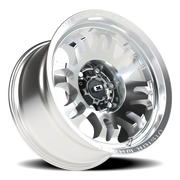 Vision 409 17x9.5 -18 6x139.7mm 110mm Machined Silver Black Center Cap-Milled Machined Cap