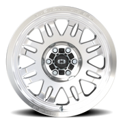 Vision 409 17x9 +12 6x114.3mm 71.5mm Machined Silver Black Center Cap-Milled Machined Cap