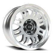 Vision 409 18x8.5 +0 6x139.7mm 110mm Machined Silver Black Center Cap-Milled Machined Cap