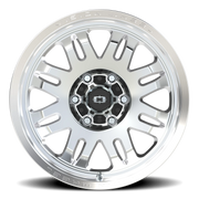 Vision 409 18x8.5 +0 6x139.7mm 110mm Machined Silver Black Center Cap-Milled Machined Cap