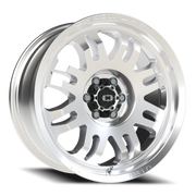Vision 409 18x8.5 +0 6x114.3mm 71.5mm Machined Silver Black Center Cap-Milled Machined Cap