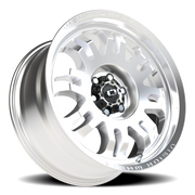 Vision 409 18x8.5 +0 6x114.3mm 71.5mm Machined Silver Black Center Cap-Milled Machined Cap