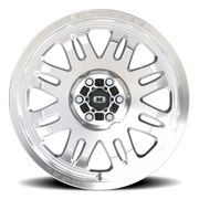 Vision 409 18x8.5 +0 6x114.3mm 71.5mm Machined Silver Black Center Cap-Milled Machined Cap