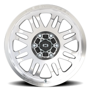 Vision 409 18x9 +12 6x135mm 87.1mm Machined Silver Black Center Cap-Milled Machined Cap