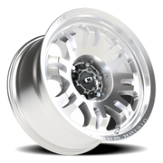 Vision 409 18x9.5 -18 6x139.7mm 110mm Machined Silver Black Center Cap-Milled Machined Cap