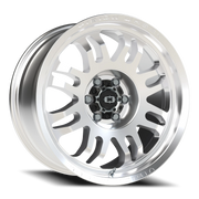 Vision 409 18x9 +12 6x120mm 67.1mm Machined Silver Black Center Cap-Milled Machined Cap