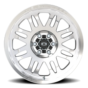 Vision 409 18x9 +12 6x120mm 67.1mm Machined Silver Black Center Cap-Milled Machined Cap