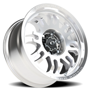 Vision 409 18x9 +12 6x139.7mm 110mm Machined Silver Black Center Cap-Milled Machined Cap