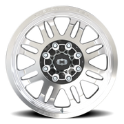 Vision 409 20x9.5 +12 8x170mm 125.1mm Machined Silver Black Center Cap-Milled Machined Cap