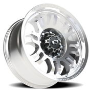 Vision 409 20x9.5 +12 8x165.1mm 125.1mm Machined Silver Black Center Cap-Milled Machined Cap