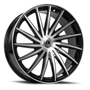 Luxxx Alloys 40 22x9 +33 6x120mm 74.6mm Gloss Black Machined Face
