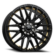 Venom Sport 40 17x8 +35 5x114.3mm 73.1mm Satin Black Gold Line