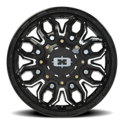 Vision 410 17x6.5 +121 8x210mm 154.2mm Gloss Black Milled Spoke