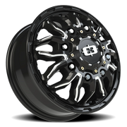 Vision 410 17x6.5 +121 8x200mm 145.5mm Gloss Black Milled Spoke