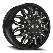 Vision 410 17x6.5 +121 8x165.1mm 125.2mm Gloss Black Milled Spoke