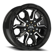 Vision 410 16x6.5 +45 5x160mm 65.1mm Gloss Black Milled Spoke