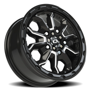 Vision 410 16x6.5 +45 5x160mm 65.1mm Gloss Black Milled Spoke