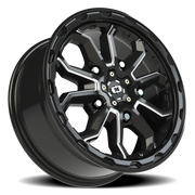 Vision 410 17x7.5 +45 5x160mm 65.1mm Gloss Black Milled Spoke