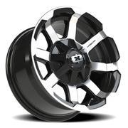 Vision 413 15x7.5 -12 5x114.3mm 83mm Gloss Black Machined Face