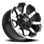 Vision 413 15x7.5 -12 6x139.7mm 110mm Gloss Black Machined Face
