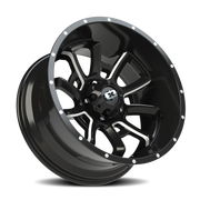 Vision 415 20x10 -25 5x150mm 110.2mm Gloss Black Milled Spokes