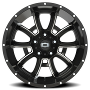 Vision 415 20x10 -25 5x139.7mm 108mm Gloss Black Milled Spokes