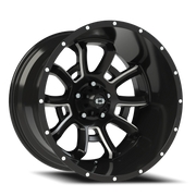 Vision 415 20x12 -51 5x127mm 78.1mm Gloss Black Milled Spokes