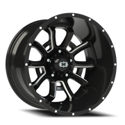 Vision 415 20x12 -51 5x139.7mm 108mm Gloss Black Milled Spokes
