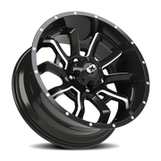Vision 415 20x9 +12 5x150mm 110.2mm Gloss Black Milled Spokes