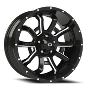 Vision 415 20x9 +10 5x127mm 78.1mm Gloss Black Milled Spokes