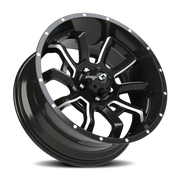 Vision 415 20x9 +10 5x127mm 78.1mm Gloss Black Milled Spokes