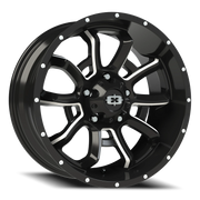 Vision 415 20x9 +12 5x139.7mm 108mm Gloss Black Milled Spokes