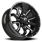Vision 415 20x9 +12 5x139.7mm 108mm Gloss Black Milled Spokes