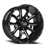 Vision 415 20x10 -25 6x139.7mm 78.1mm Gloss Black Milled Spokes