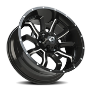 Vision 415 20x9 +12 6x135mm 87.1mm Gloss Black Milled Spokes