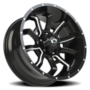 Vision 415 20x9 +12 6x139.7mm 106.2mm Gloss Black Milled Spokes