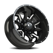 Vision 415 20x10 -25 8x180mm 124.2mm Gloss Black Milled Spokes