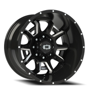 Vision 415 20x12 -51 8x165.1mm 125.2mm Gloss Black Milled Spokes
