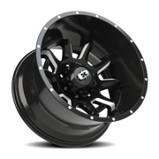Vision 415 20x12 -51 8x165.1mm 125.2mm Gloss Black Milled Spokes