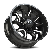 Vision 415 20x9 +12 8x180mm 124.2mm Gloss Black Milled Spokes