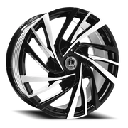 Luxxx Alloys 41 20x8.5 +31 6x120mm 74.6mm Gloss Black Machined Face
