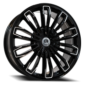 Luxxx Alloys 42 20x8.5 +31 5x112mm 73.1mm Gloss Black Milled