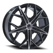 Luxxx Alloys 44 20x8.5 +31 5x112mm 73.1mm Gloss Black Machined Face
